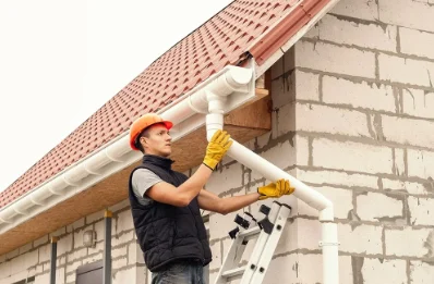 Pose et remplacement de gouttières à Tourriers